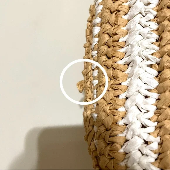 Anthropologie Striped Raffia Shoulder Bag - Picture 12 of 12